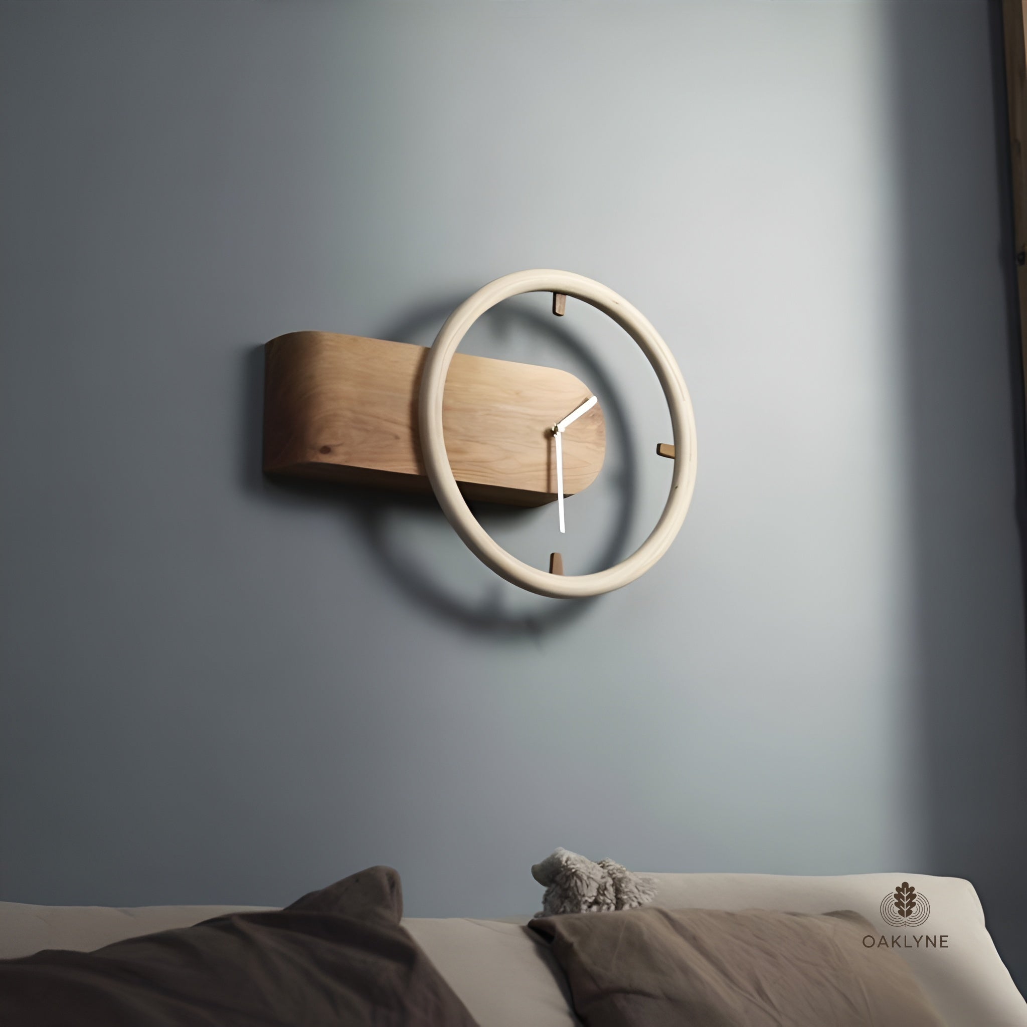 Wooden Halo Clock