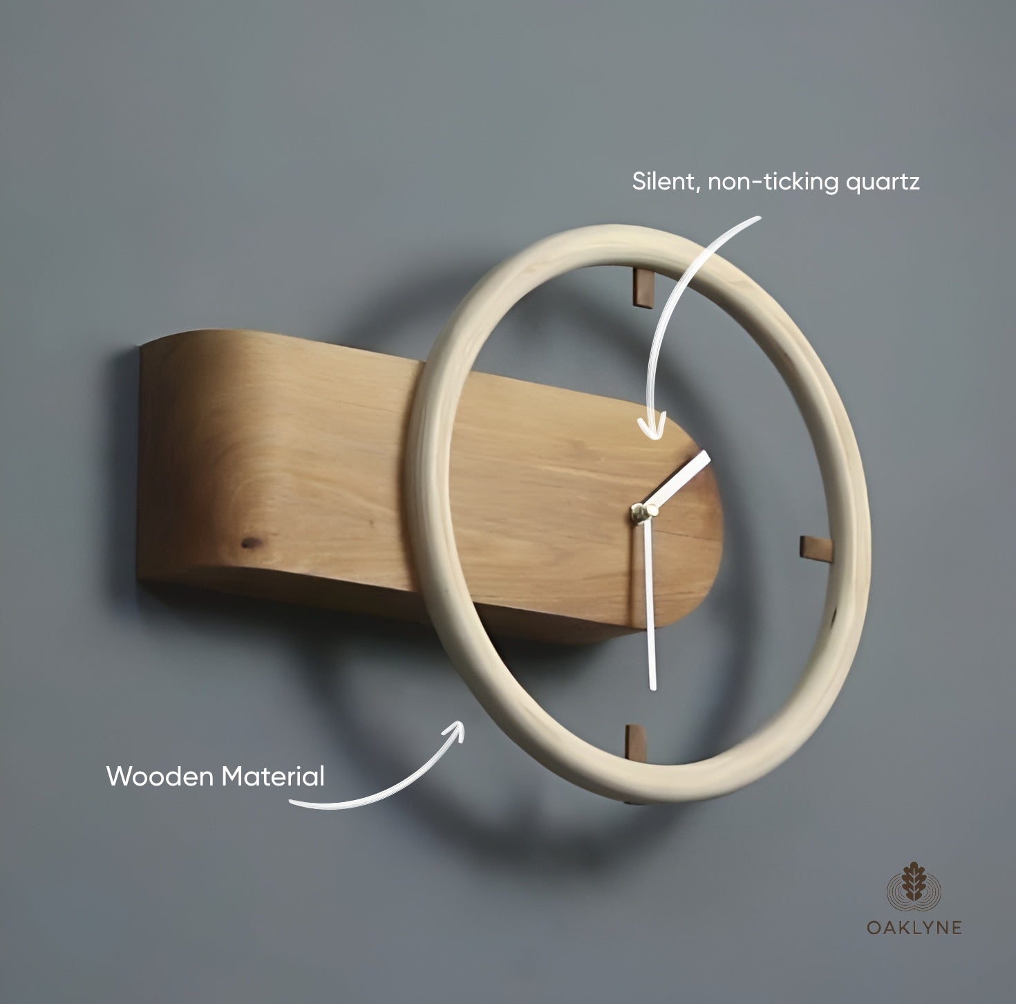 Wooden Halo Clock